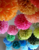 20 unidades de Pompons de Papel 10 cm